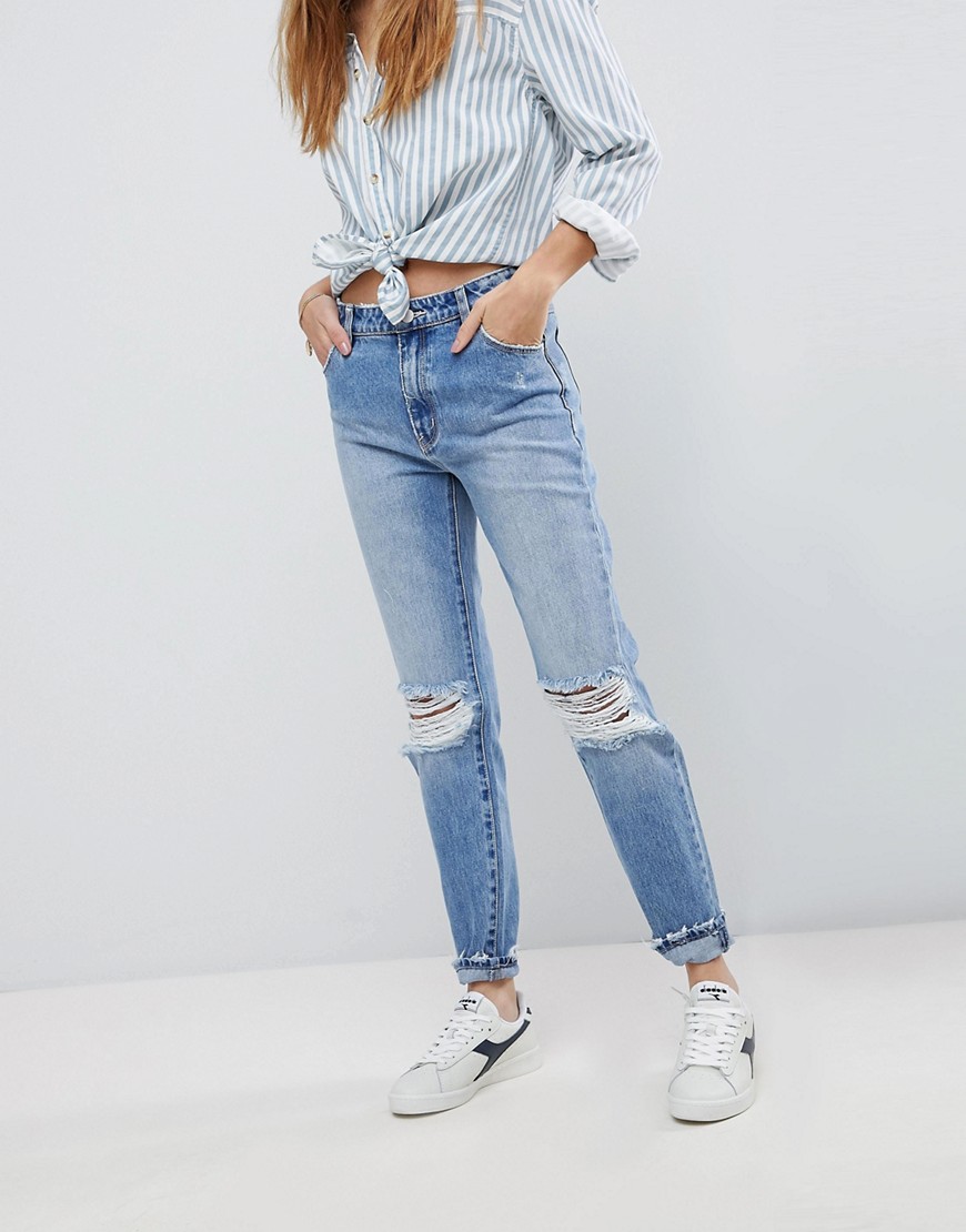 Rolla's Miller Mid Rise Skinny Jean with Ripped Knee