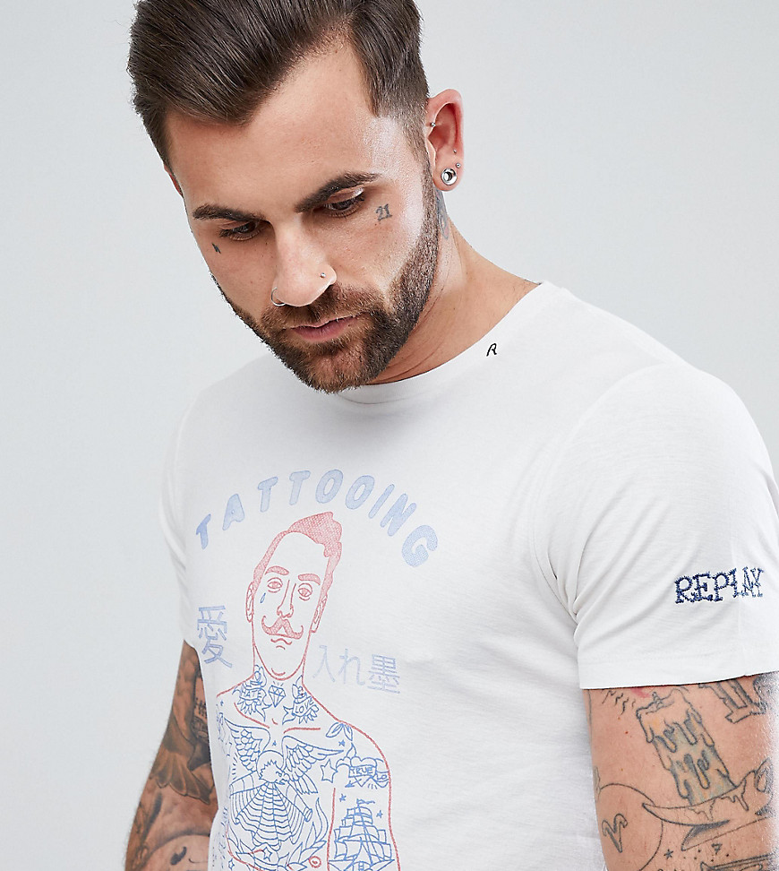 Replay Tattoo Man T-Shirt - White 563