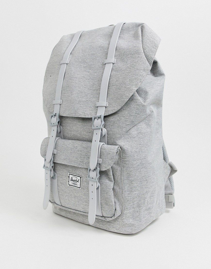Herschel Supply Co Little America 25l backpack in light grey crosshatch