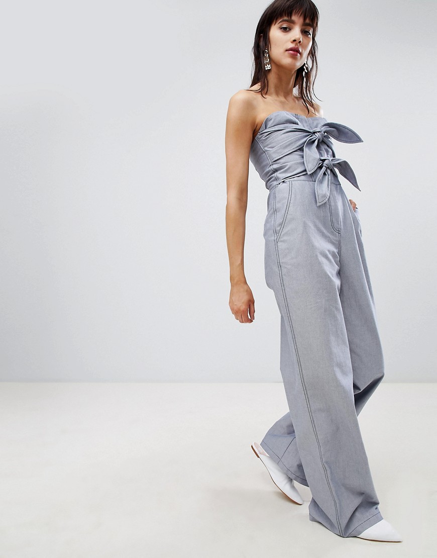Current Air Bow Front Sleeveless Jumpsuit