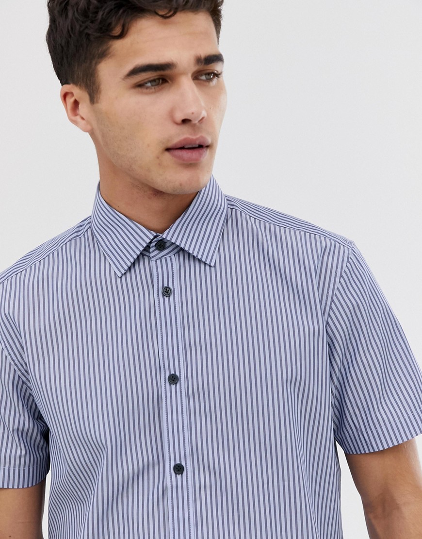 Esprit regular fit short sleeve shirt in vertical stripe