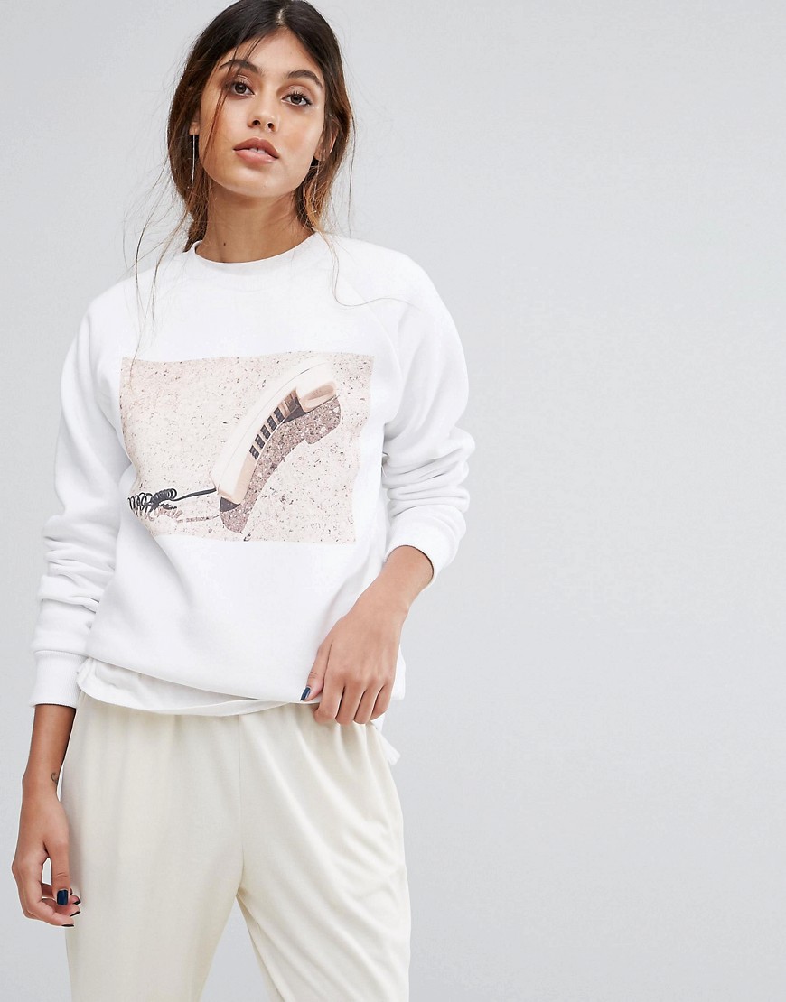 Gestuz Daydream Print Sweater - White