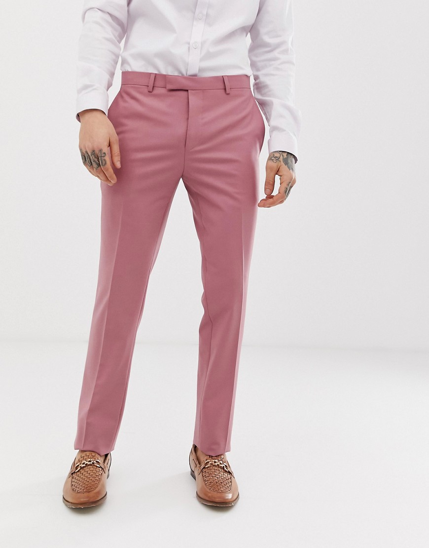 Twisted Tailor Ellroy super skinny suit trouser in dusky pink
