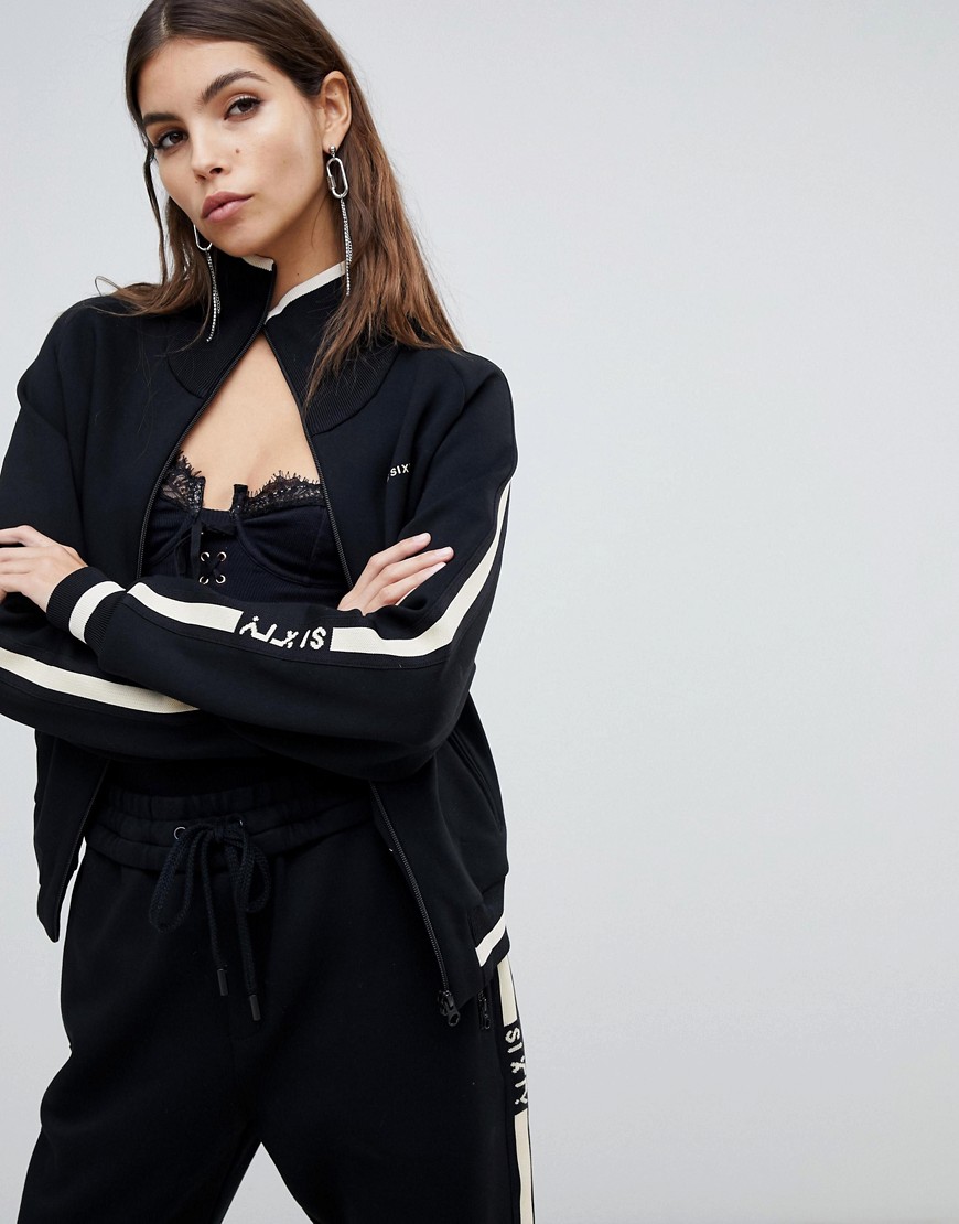 Miss Sixty funnel neck knitted tracksuit top
