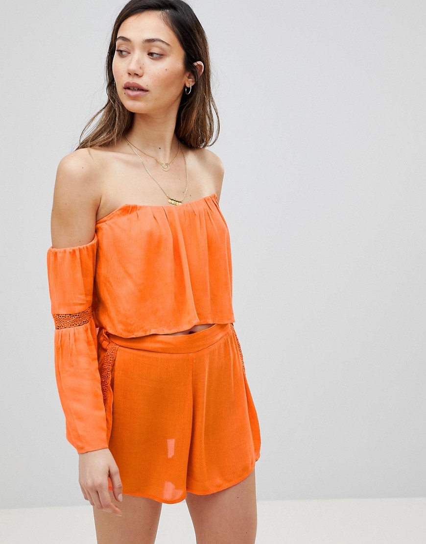 Influence Co-Ord Off Shoulder Beach Top