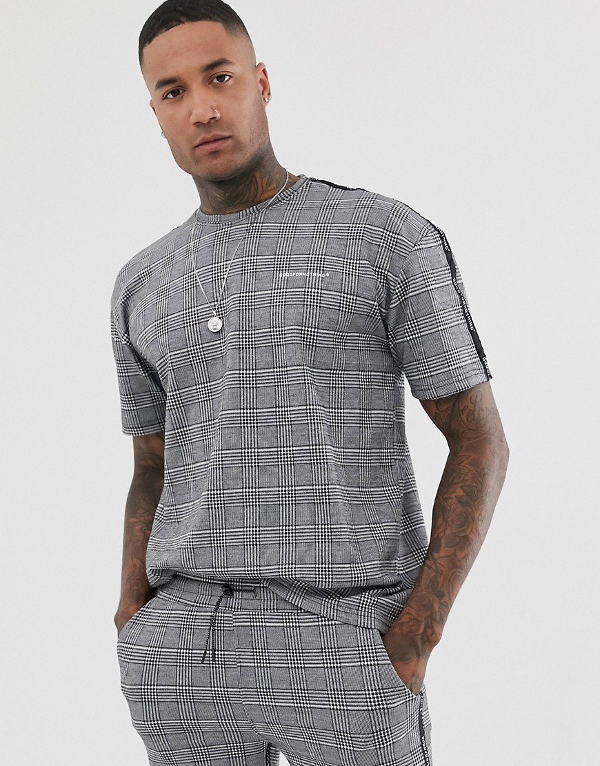 Good For Nothing co-ord oversized t-shirt in prince of wales check