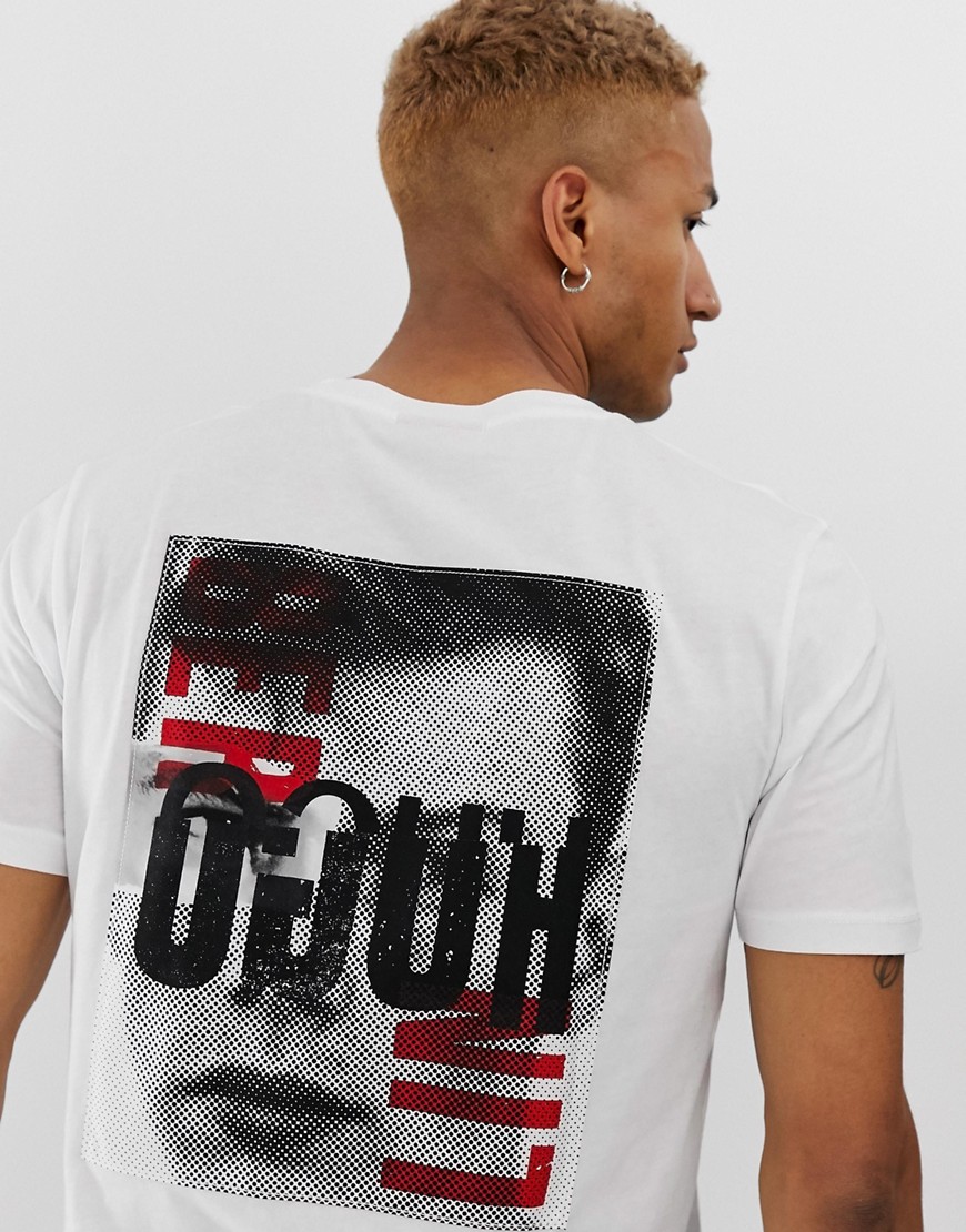 HUGO Deye Dada chest print t-shirt in white