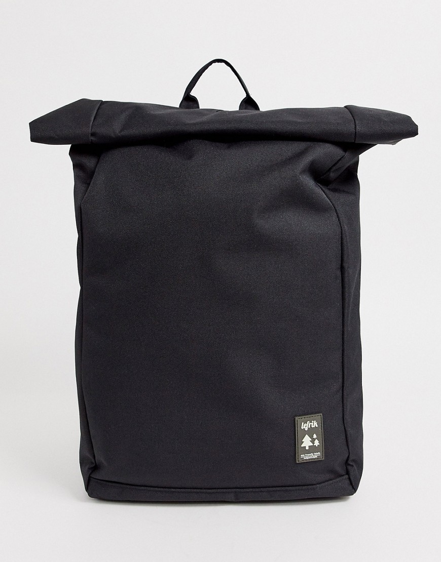 Lefrik Roll recycled backpack in black