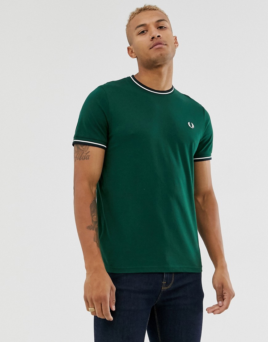 Fred Perry twin tipped ringer t-shirt in green