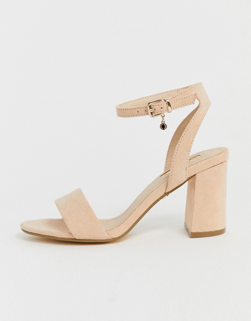 Office Marigold light pink block heeled sandals
