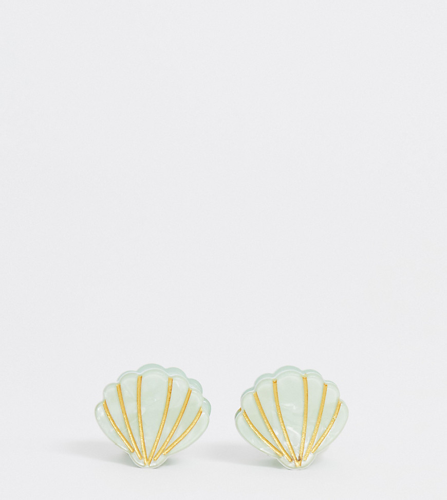 DesignB London mint resin shell hair claws