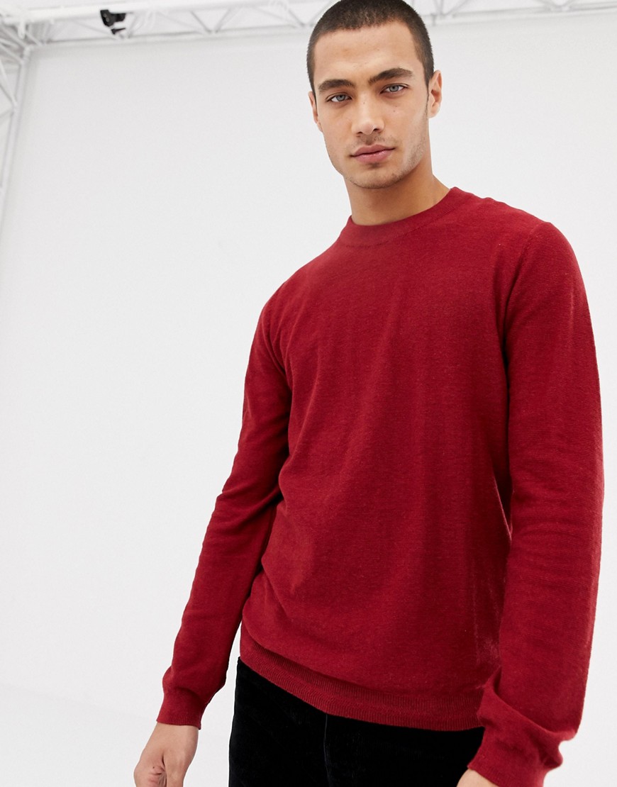 Selected Homme knitted jumper in cotton cashmere mix