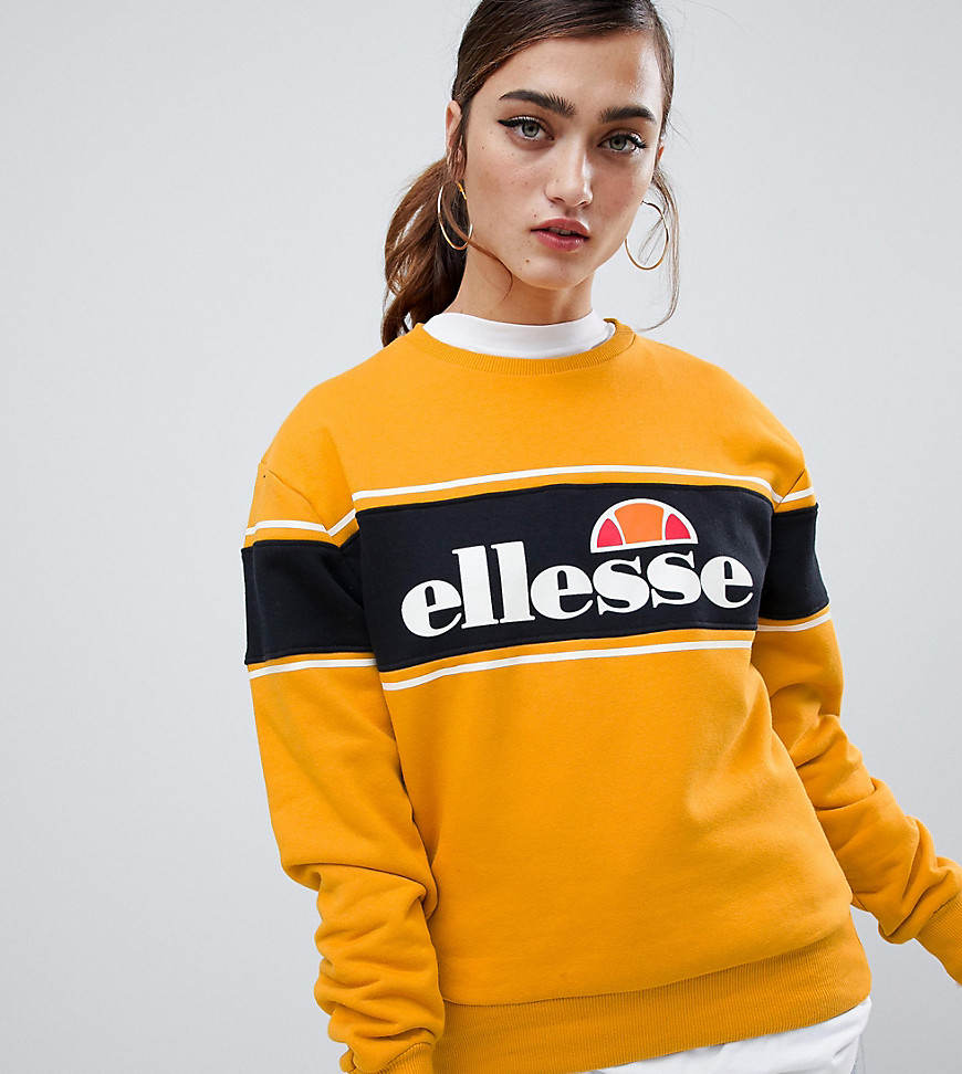 Ellesse relaxed sweatshirt with colour block stripe and front logo