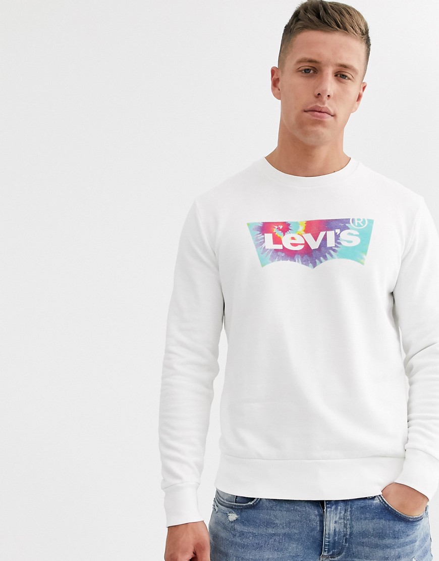 Levi's graphic tie dye logo crew neck sweatshirt