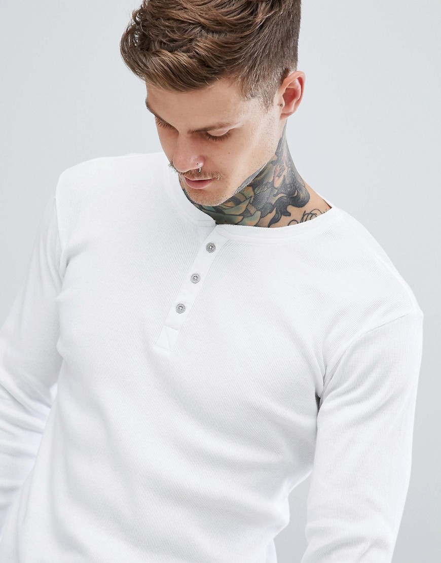 Levis Henley Long Sleeve T-Shirt in White