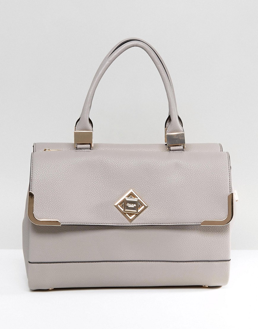 Dune Regency Tote Bag With Handheld Strap - Taupe