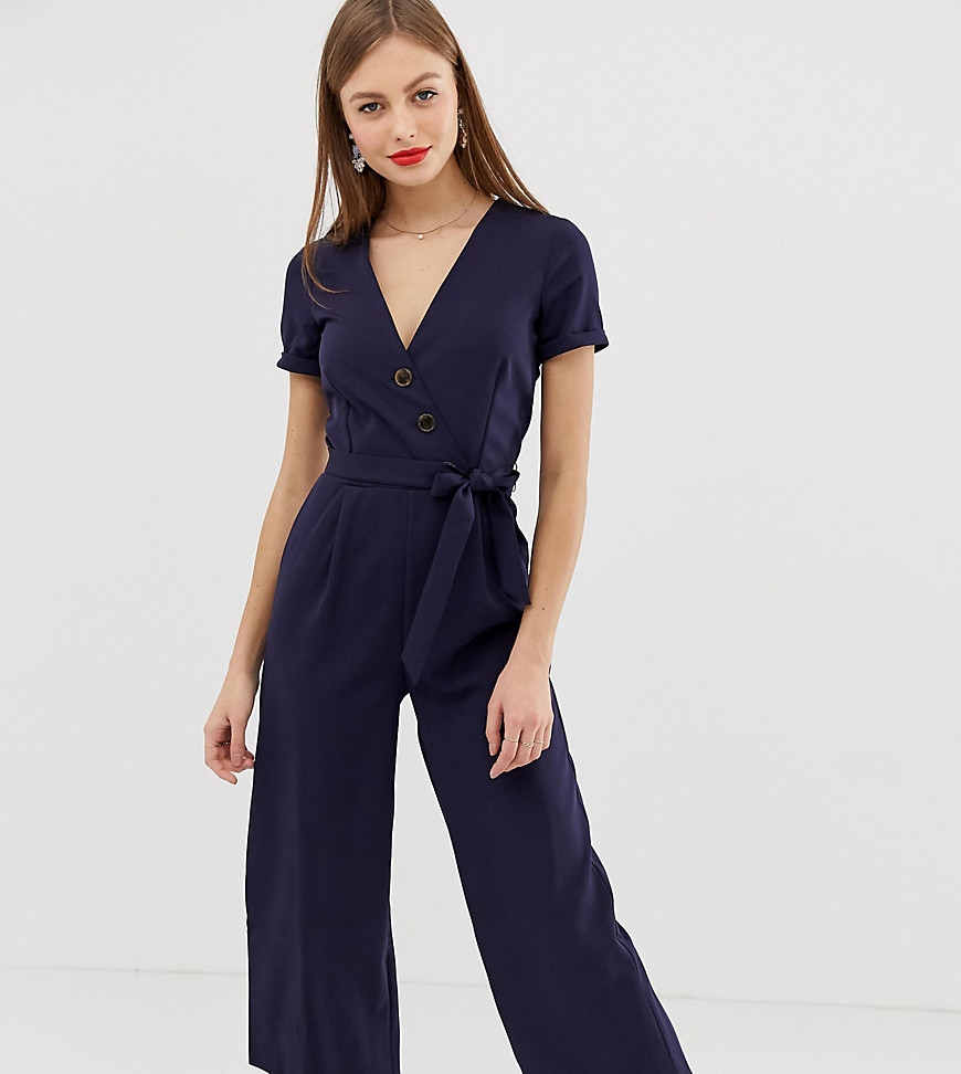 Oasis jumpsuit with belt in navy