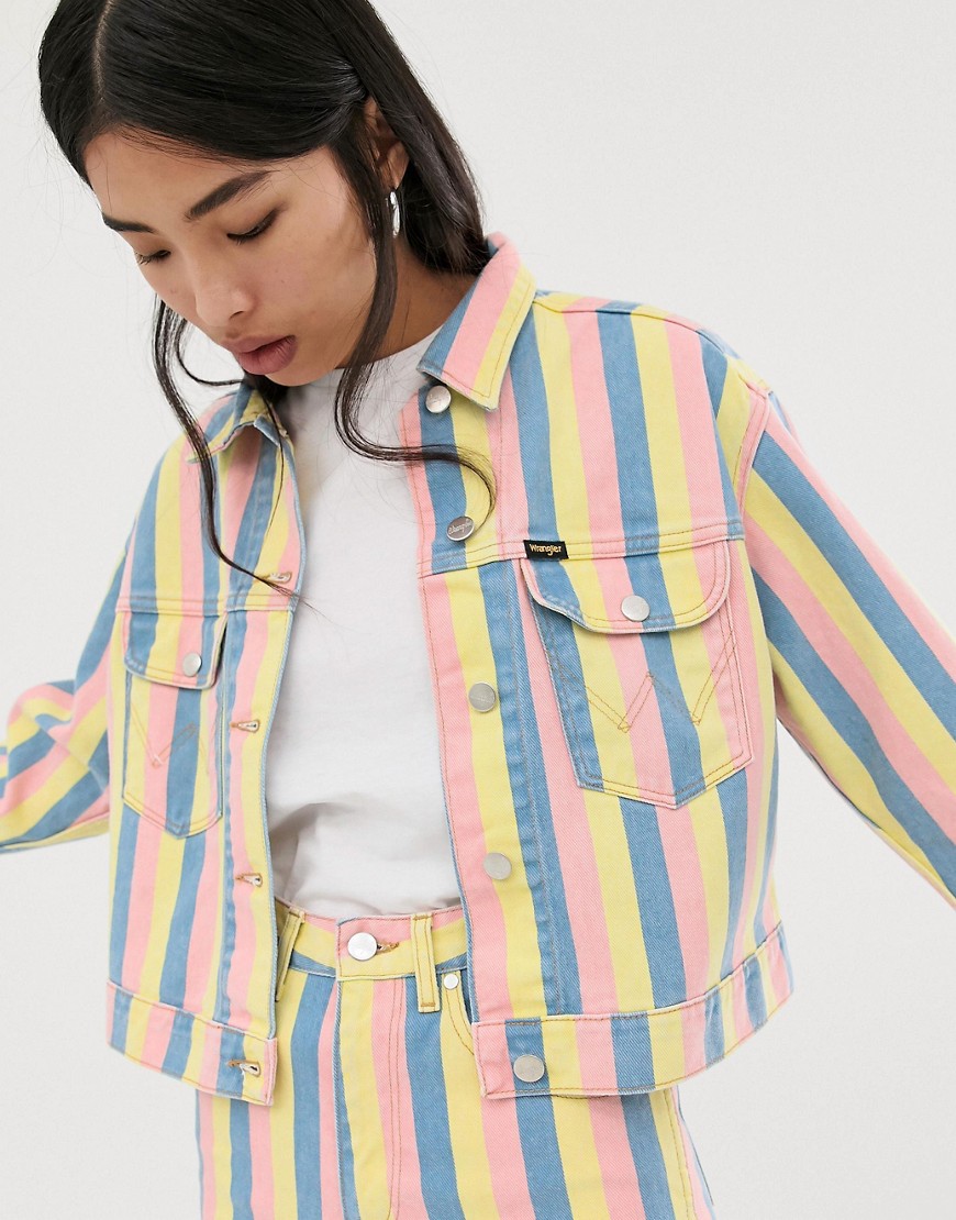 Wrangler candy stripe denim jacket