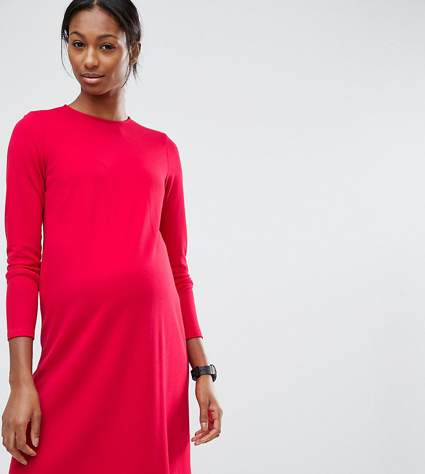 ASOS Maternity Shift Dress In Ponte with 3/4 sleeve
