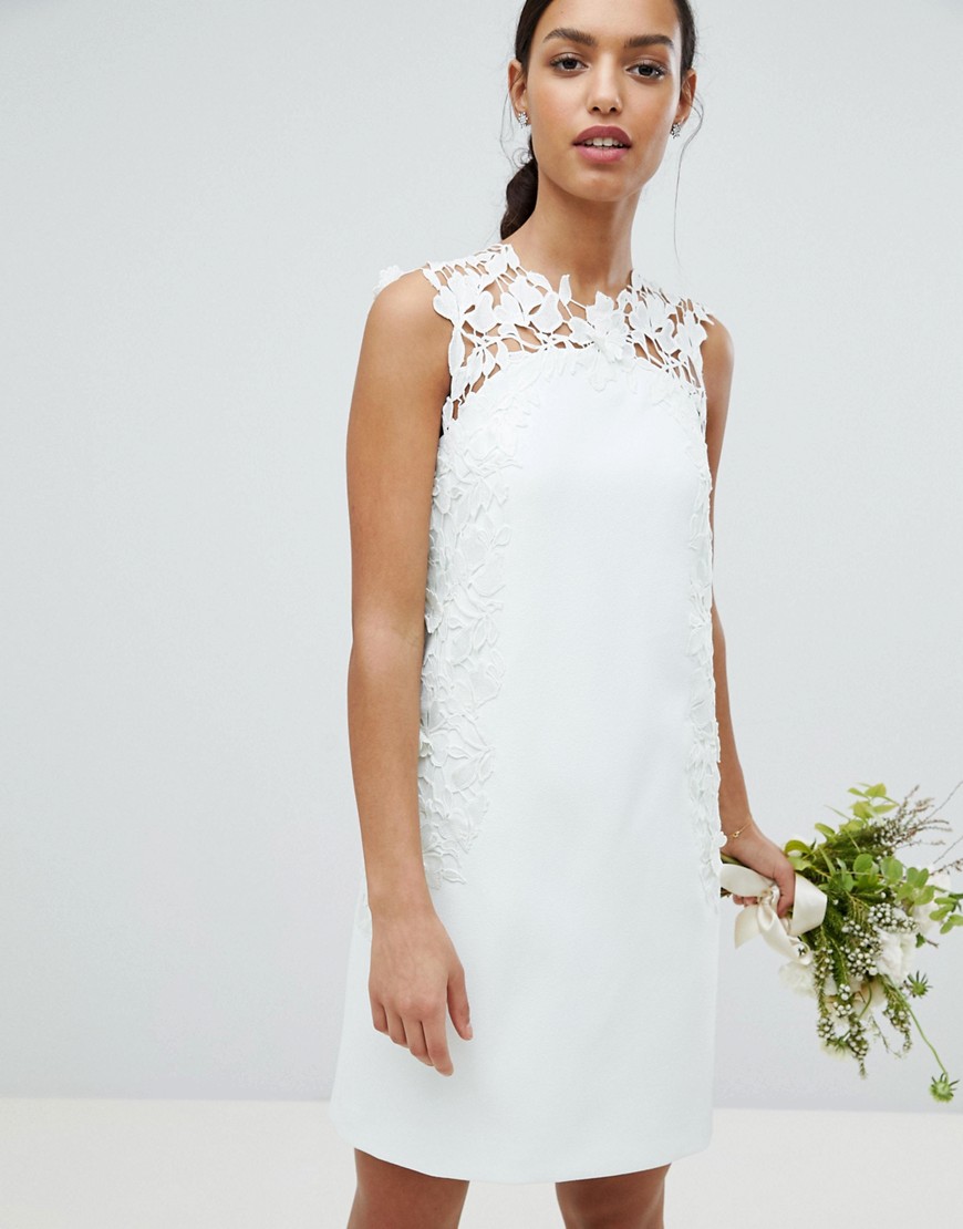 Ted Baker Tie The Knot Tunic Bridesmaid Dress with Applique Lace