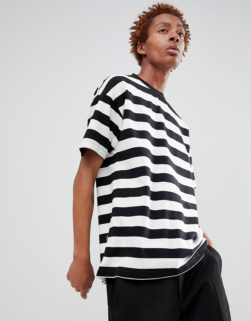 Fairplay stripe t-shirt in black and white