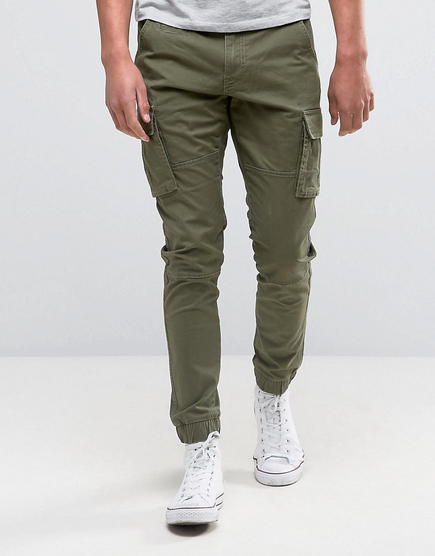 Only & Sons Cargo Trouser in Skinny Fit - Olive | Gay Times UK | £23.50