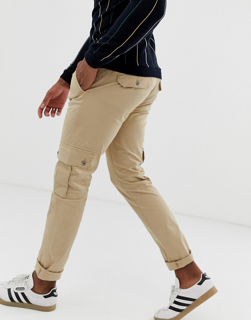 United Colors Of Benetton cargo pants in tan
