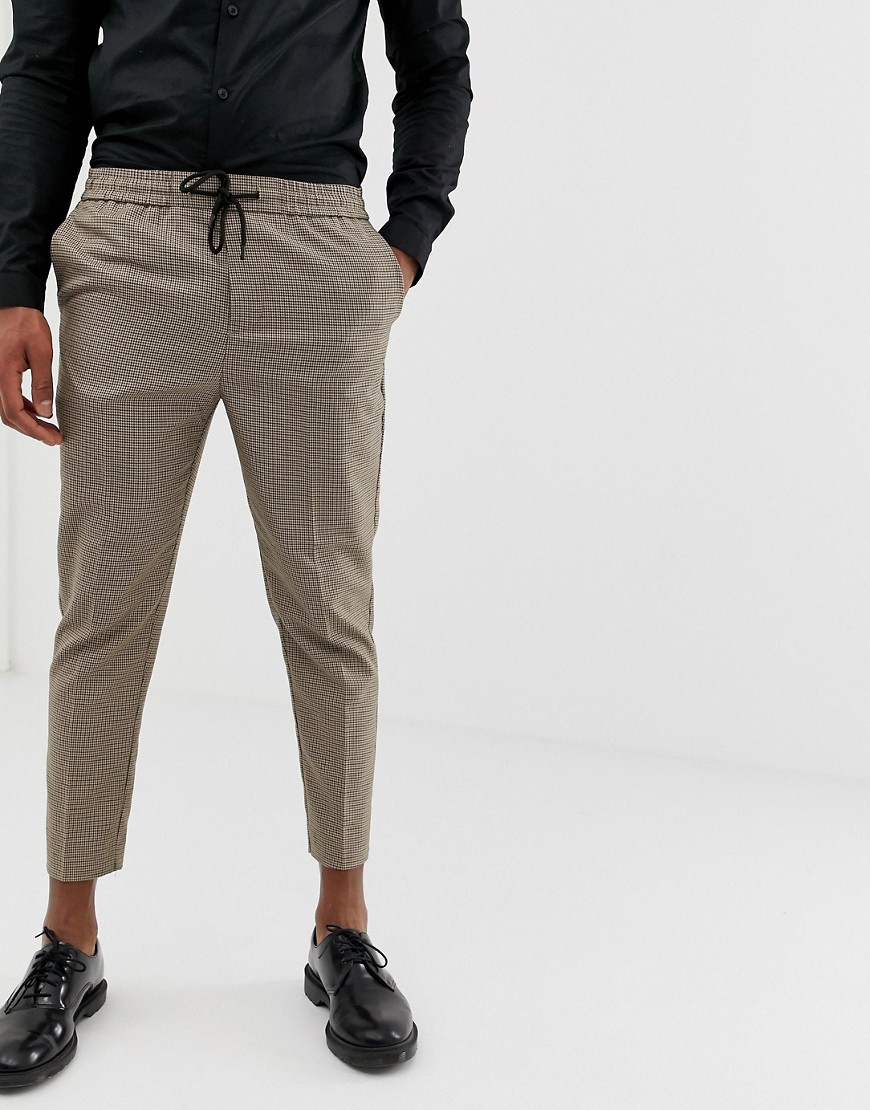 New Look trousers in hounds tooth check