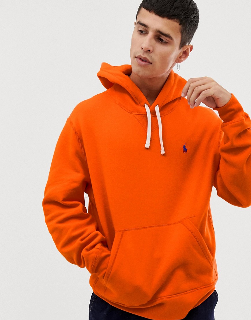 Polo Ralph Lauren icon logo athletic hoodie in orange