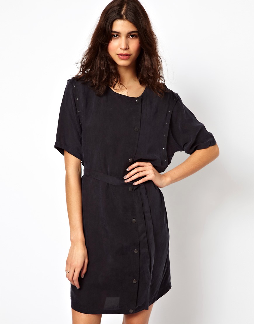 Selected | Selected Nuni Dress with Poppers and Self Tie at ASOS