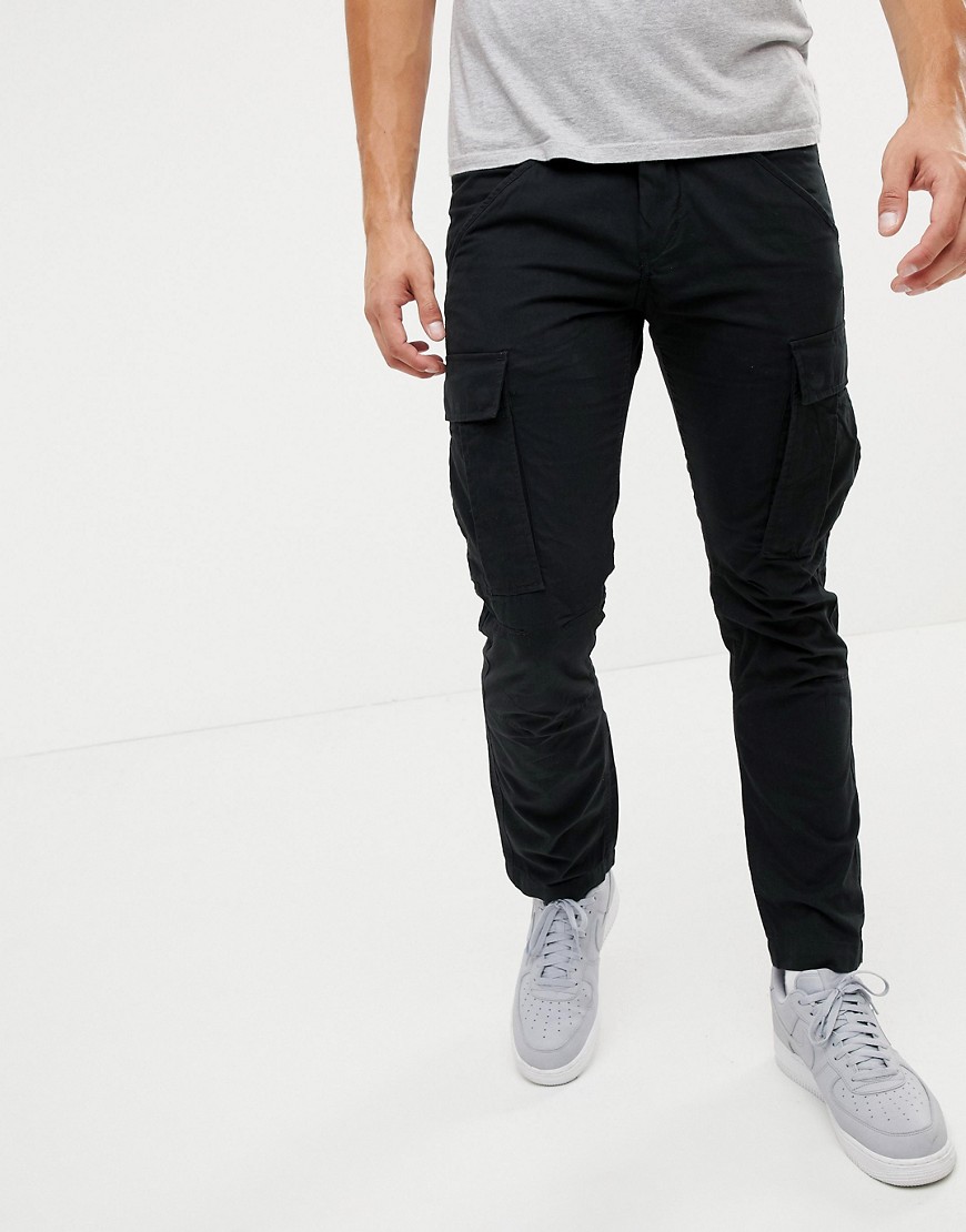 Produkt cargo trousers in slim fit - Black