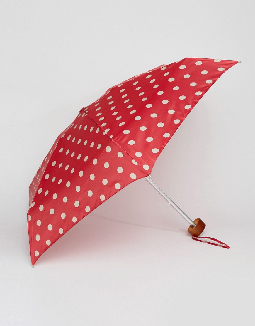 Cath Kidston Tiny 2 Button Spot Cranberry Umbrella - L521