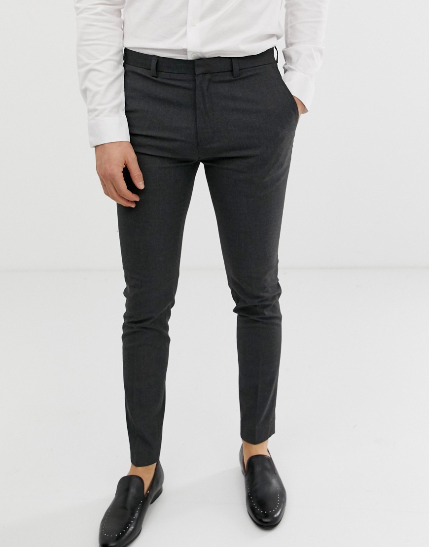 Burton Menswear super skinny fit smart trousers in grey
