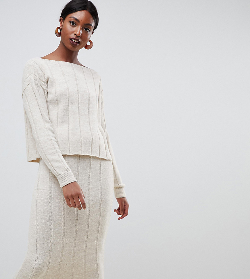 ASOS DESIGN tall co-ord jumper in wide rib