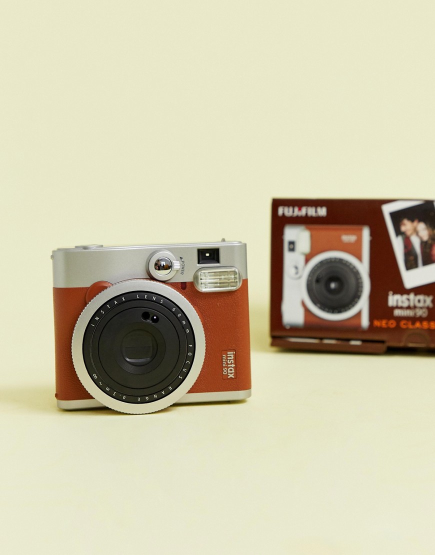 Fujifilm Instax Mini 90 instant camera in brown