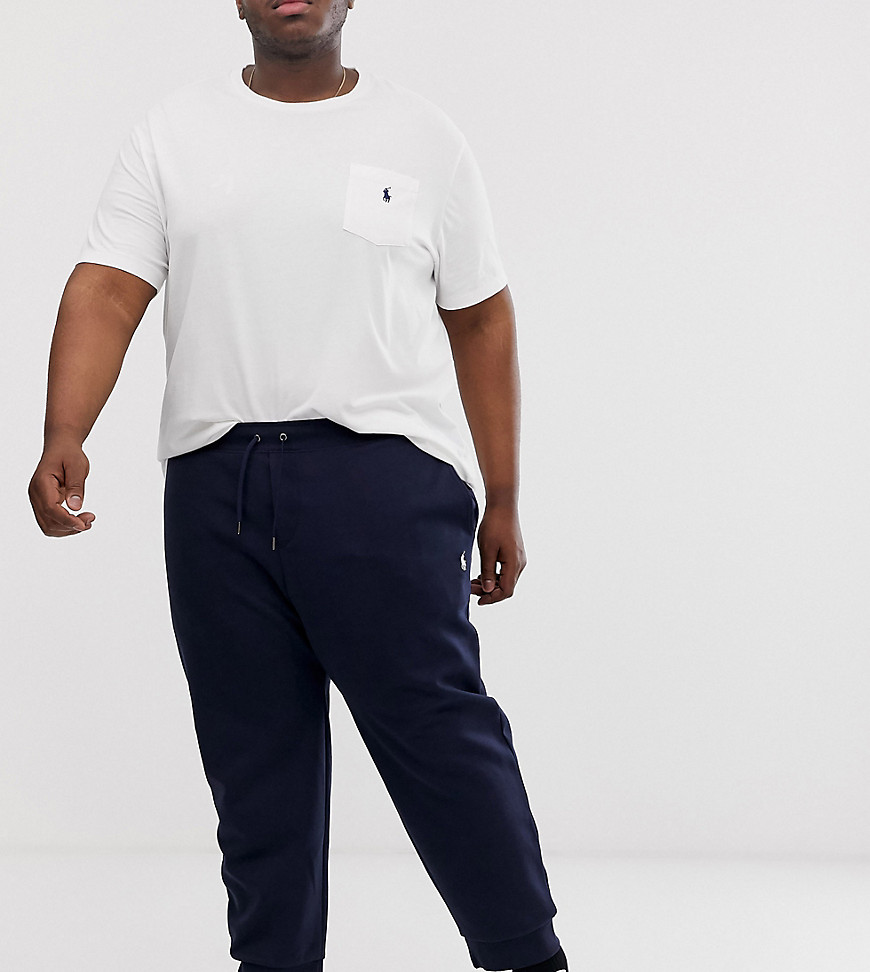 Polo Ralph Lauren Big & Tall player logo cuffed joggers in navy