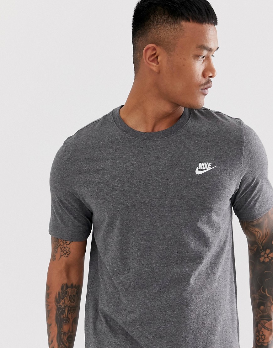 Nike Club Futura T-Shirt In Charcoal