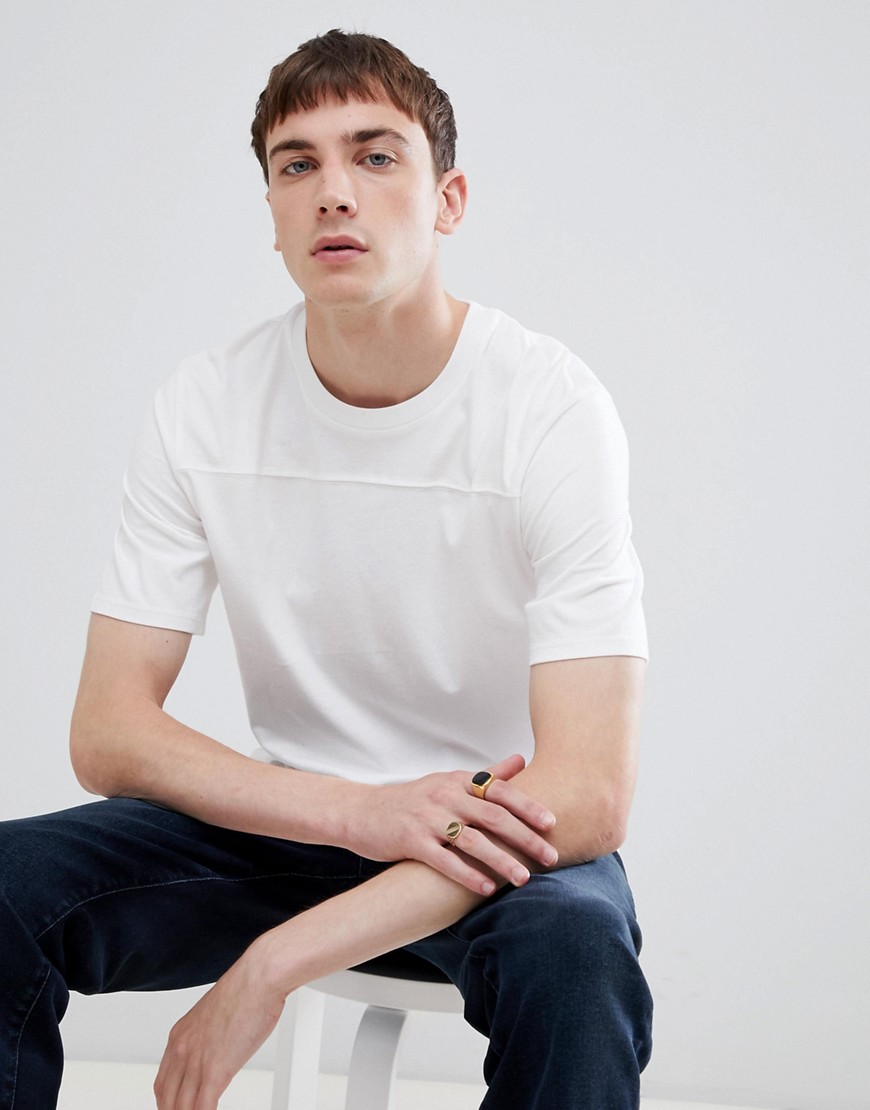 Selected Homme t-shirt with cut and sew panel detail