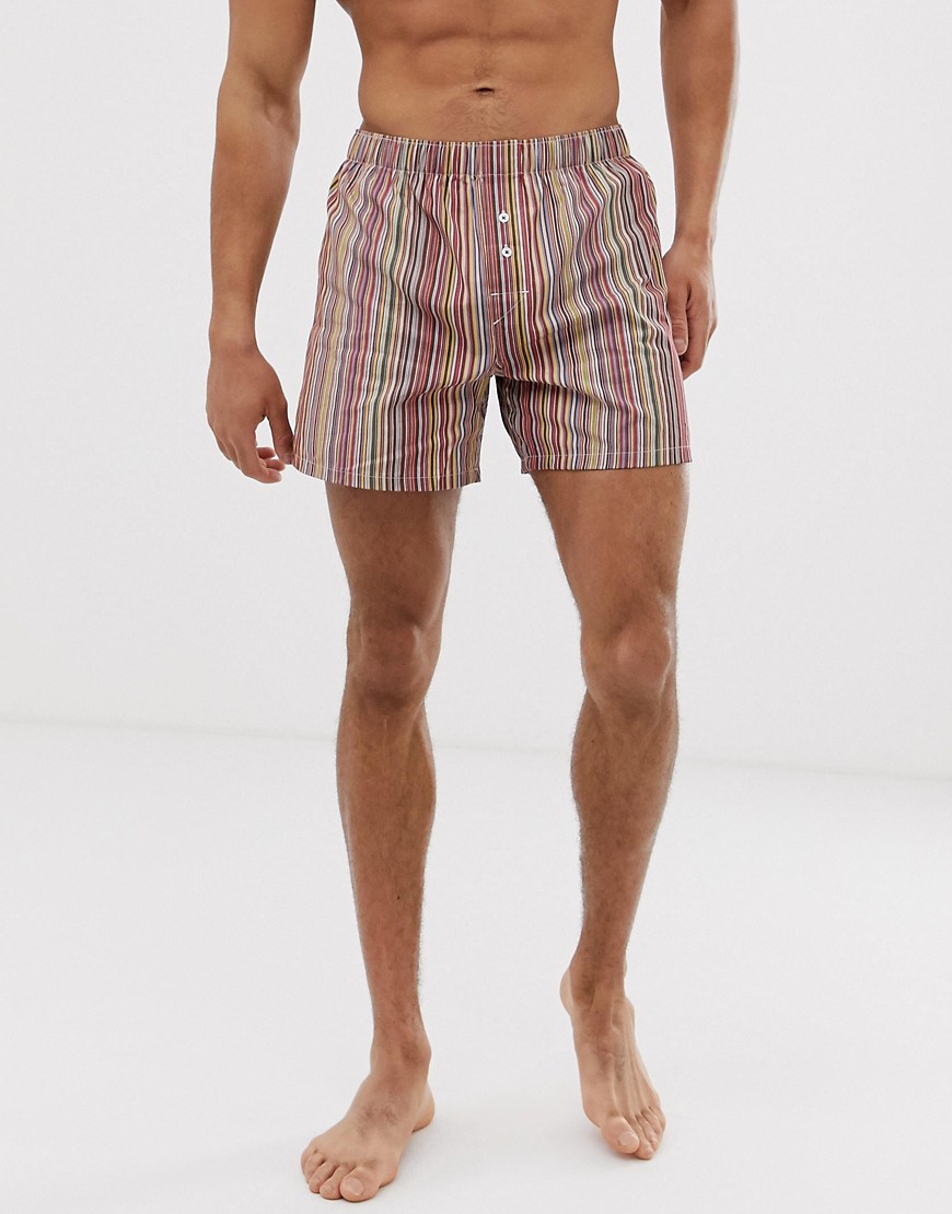 Paul Smith lightweight pyjama short in multi stripe