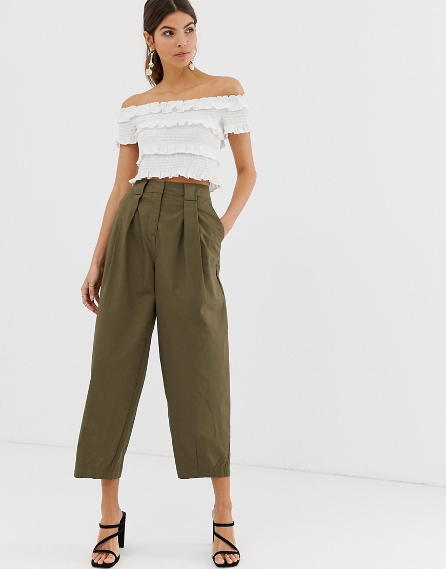 Y.A.S utility crop cargo trousers