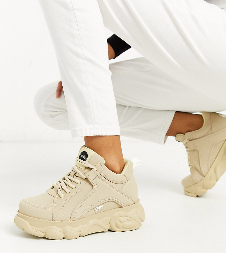 Buffalo Colby exclusive low platform chunky trainers in cream