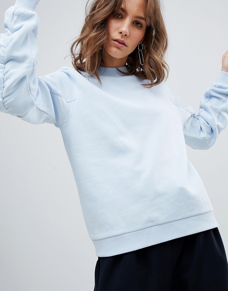 Selected Femme Ruched Sleeve Sweater Jumper