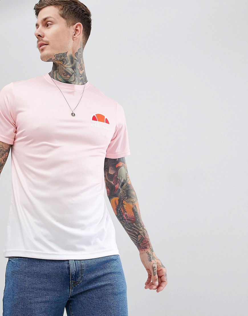 ellesse Eularia dip fade t-shirt in pink - Pink