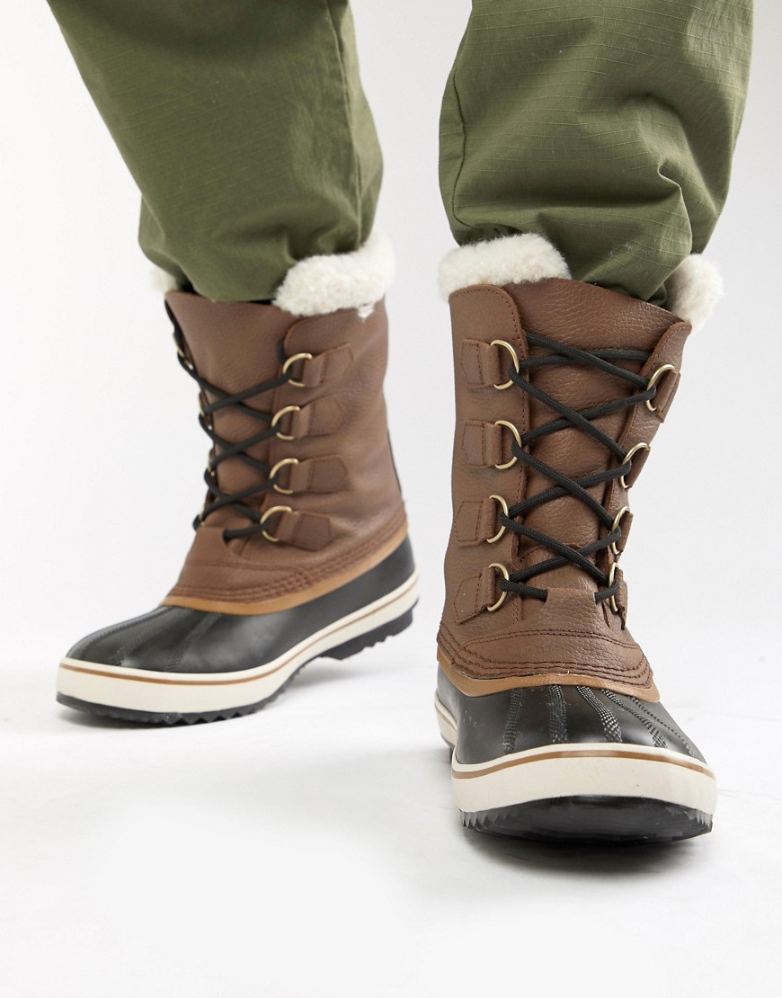 SOREL Pac snow boots in brown leather