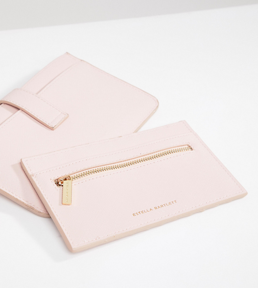 Estella Bartlett Blush Pink 'Pink Skies Ahead' Travel Wallet With Card Holder