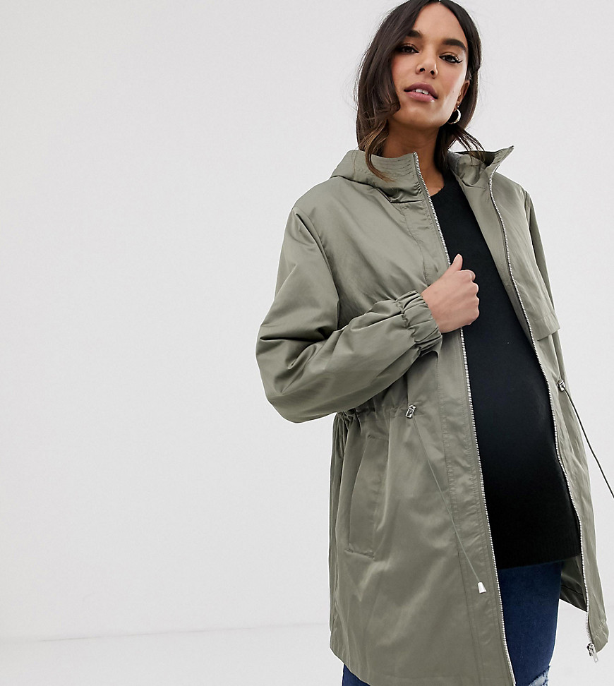 ASOS DESIGN Maternity lightweight parka with jersey lining