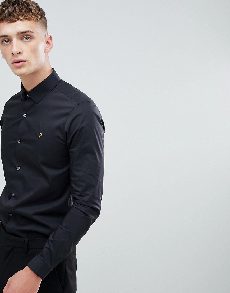 Farah Classic Shirt In Skinny Fit With Stretch