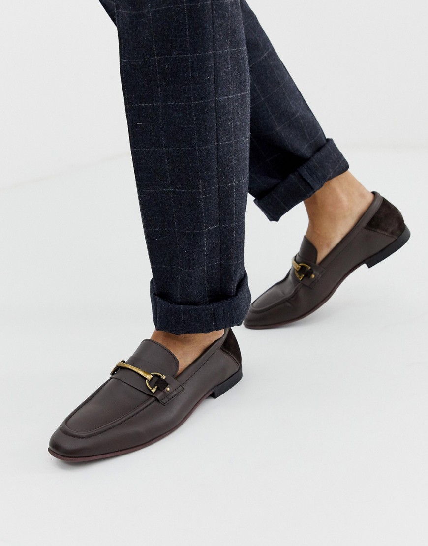 KG by Kurt Geiger loafers in tan leather with snaffle detail