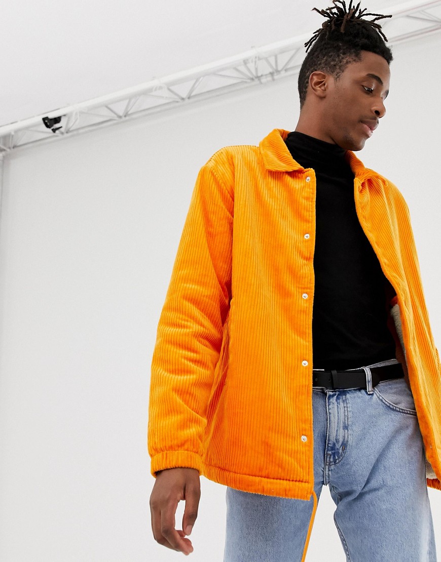 Weekday bob cord jacket orange
