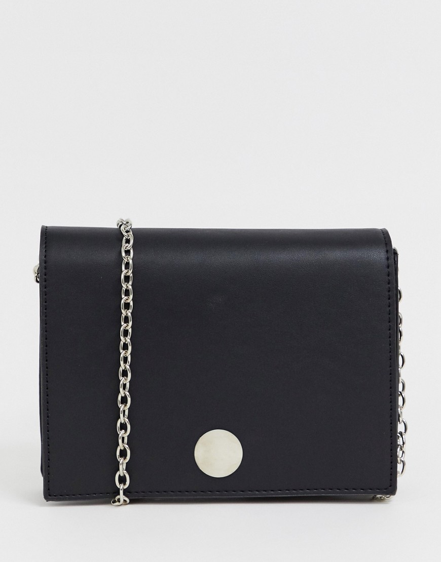 Pimkie cross body bag with chain handle in black